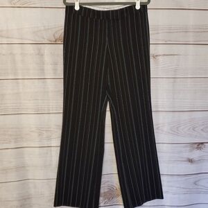 Junior Essentials, Black with White & Teal Pinstripes Trousers